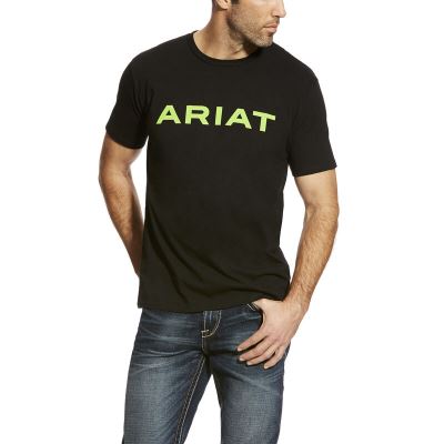 Ariat Branded Siyah / Hardal Sarısı Tişört Erkek (18607-504)